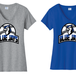 Jackson-Milton Baseball/Softball Women's Soft Style V Neck T Shirt(Adult Only)