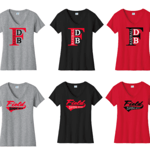 Field Diamond Boys Women's Soft Style V Neck T Shirt