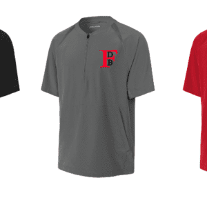 Field Diamond Boys Embroidered 1/2 Zip Short Sleeve Jacket