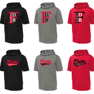 Field Diamond Boys Sport-Wick Fleece Short Sleeve Hooded Pullover