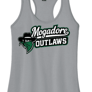 Mogadore Outlaws Baseball Womens Soft Style Racerback Tank Top