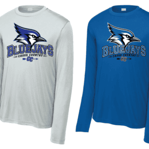 Two Bluejays cross country long-sleeve shirts
