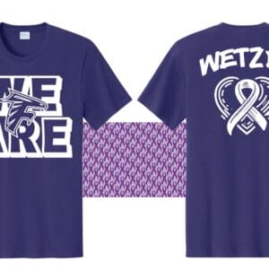 George Wetzel Purple T Shirt - Glitter/Ribbon Pattern Option